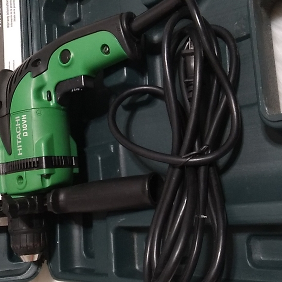 Hitachi Electric 3/8" Chuckless D 10VH Drill W/Side Handle & Crush Proof Case - Picture 7 of 7
